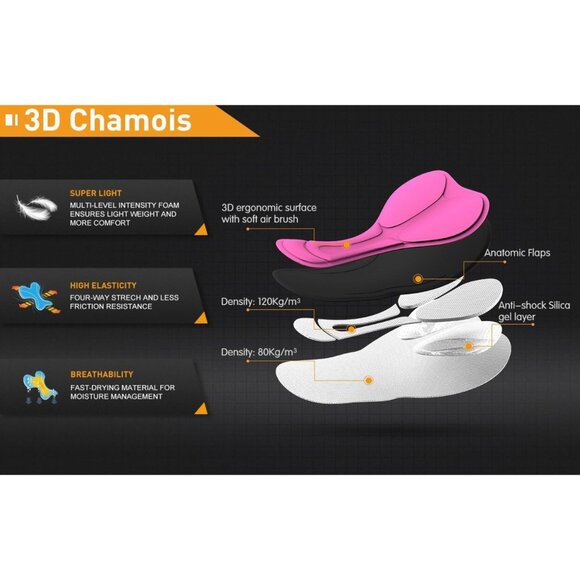 Baleaf - Bike Shorts 3D Padded Cycling Pants High Waisted Tummy Control Capris - Picture 4 of 14